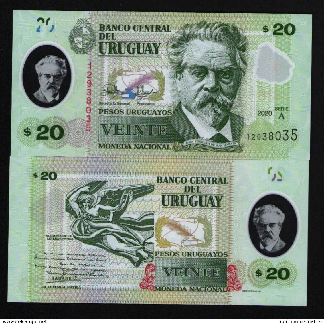 Uruguay 20 Pesos Uruguayos 2020 Unc Polymer - Uruguay