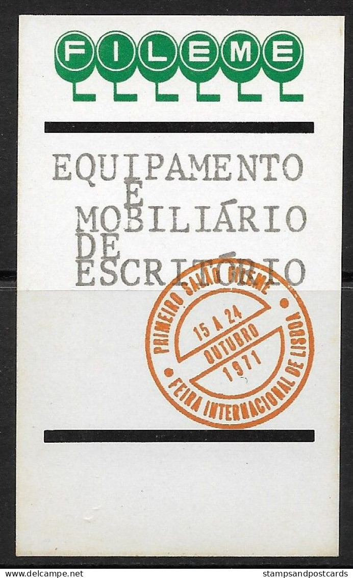 Portugal Vignette Fileme 1971 Foire Matériel Et Mobilier Bureau FIL Lisboa Office Equipment Furniture Fair Cinderella - Local Post Stamps