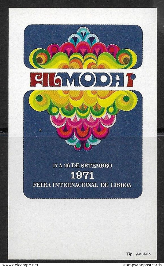 Portugal Vignette Filmoda 1971 Fair De La Mode De Lisbonne FIL Lisboa Lisbon Fashion Fair Cinderella - Local Post Stamps