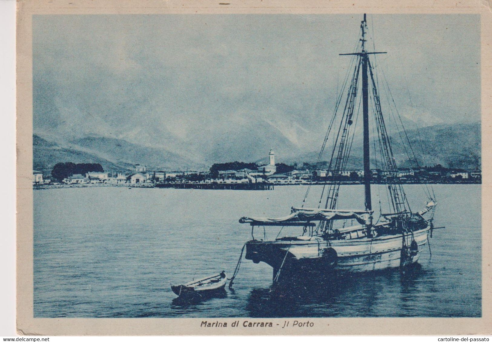 MARINA DI CARRARA  IL PORTO  VELA BARCHE SHIPS VG 1948 - Carrara