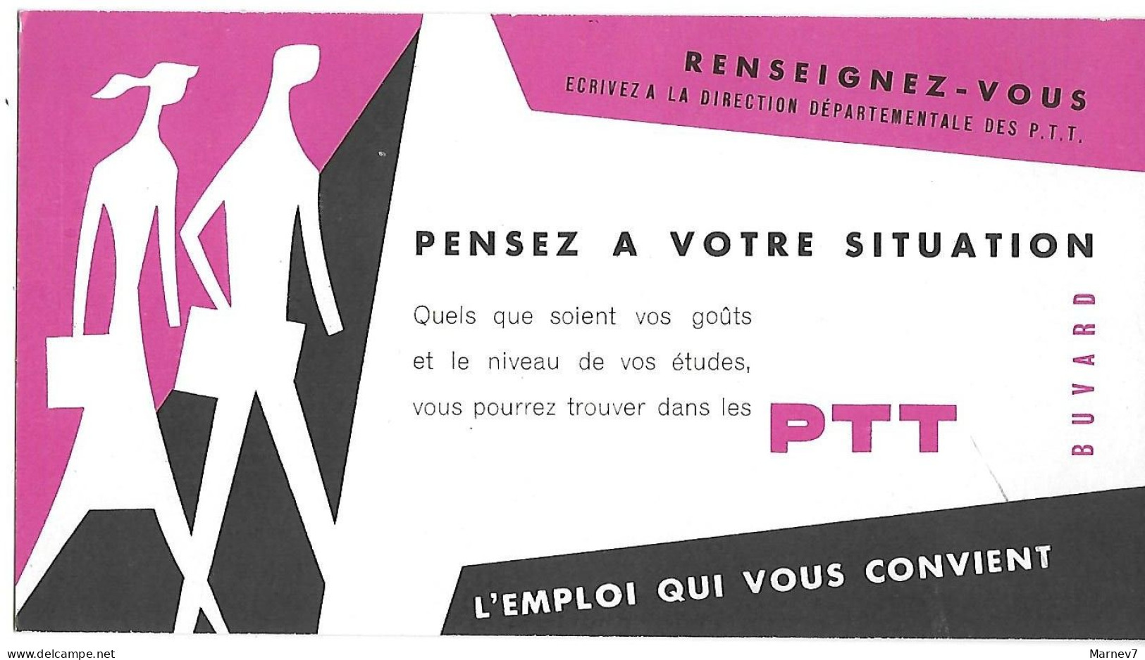 BUVARD - Pensez à Votre Situation - Trouvez Un Emploi PTT - Niveau De Vos études - M