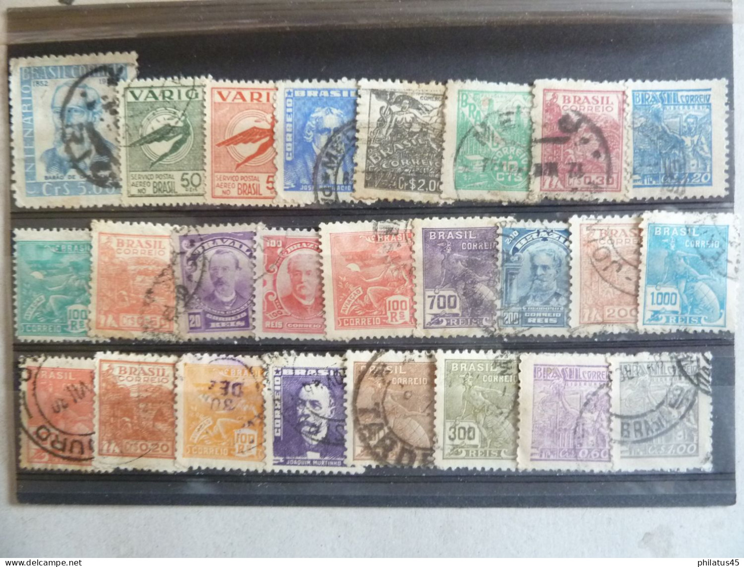 BRESIL LOT DE 25 TIMBRES ANCIENS TOUS DIFFERENTS - Verzamelingen & Reeksen