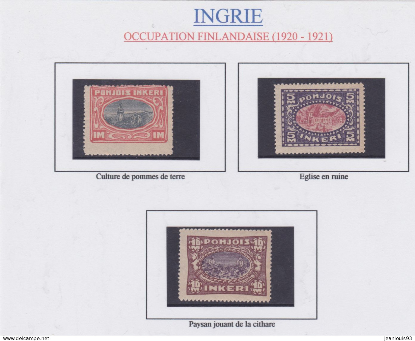 FINLANDE - INGRIE OCCUPATION FINLANDAISE COMPLETE NEUFS* CHARNIERE COTE 620 EUR - Variétés Et Curiosités