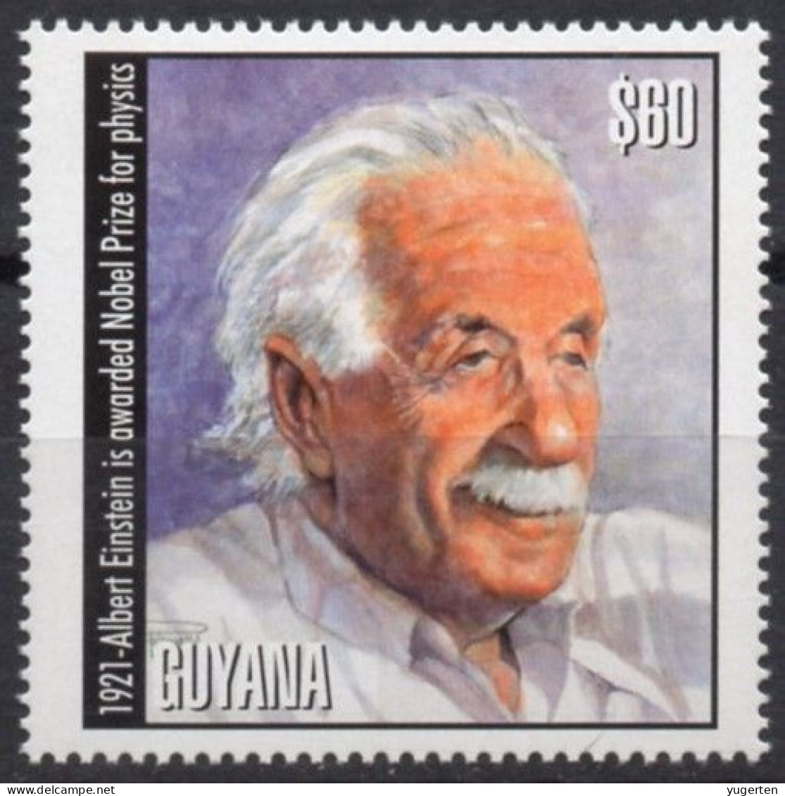 GUYANA 2001 - 1v - MNH - 1921 - Einstein Nobel Physics - Mathematics - Nuclear - Atoms Physik - Mathematik Atome - Albert Einstein