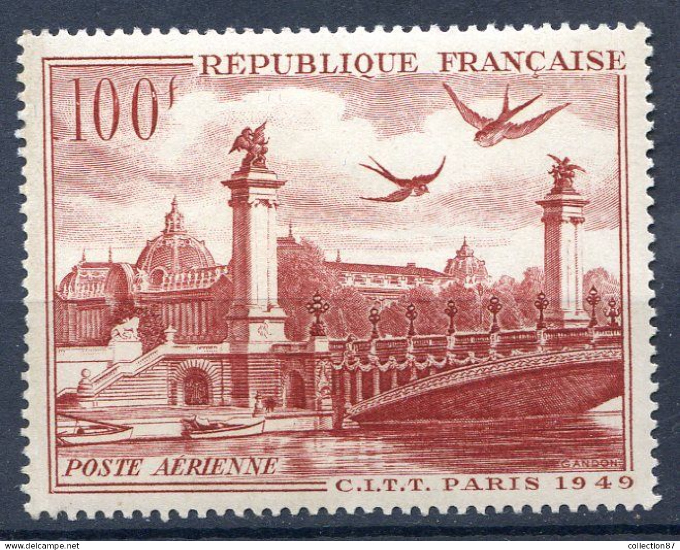 Réf 57 CL2 < FRANCE < PA N° 28 * Neuf Ch.* MH < Cote 6.00 € - POSTE AERIENNE - Voir Scan Détaillé - AERO - 1927-1959 Neufs