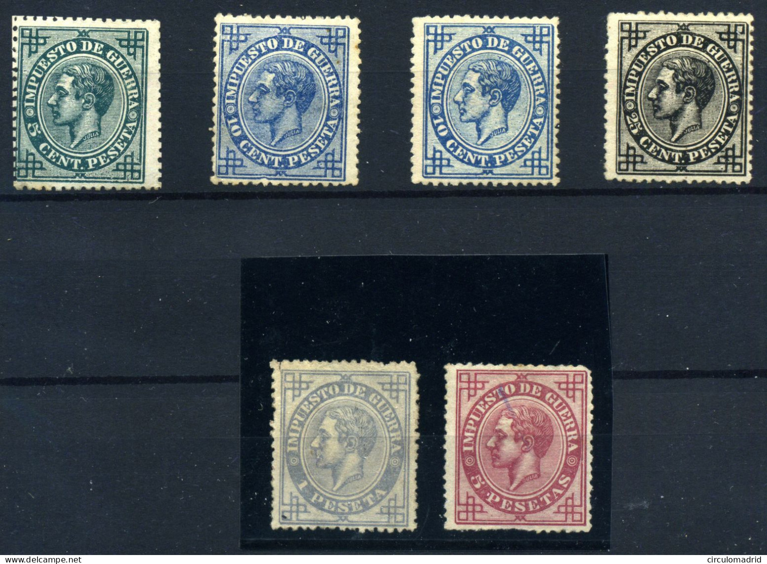 España Nº 183/7. Año 1876 - Unused Stamps