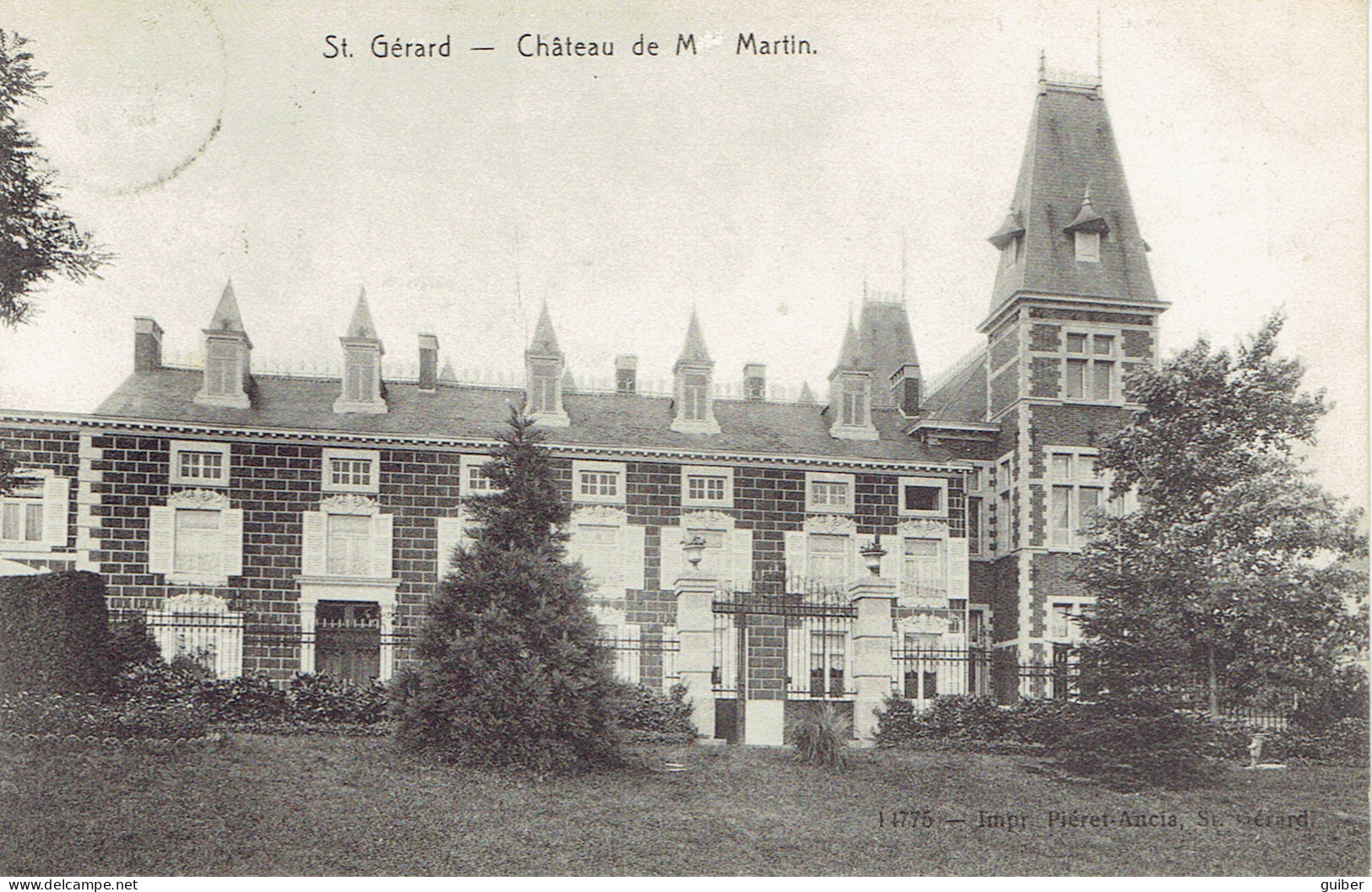 Saint Gerard Chateau De M. Martin  Imp. Pierret Ancia 1910 - Mettet