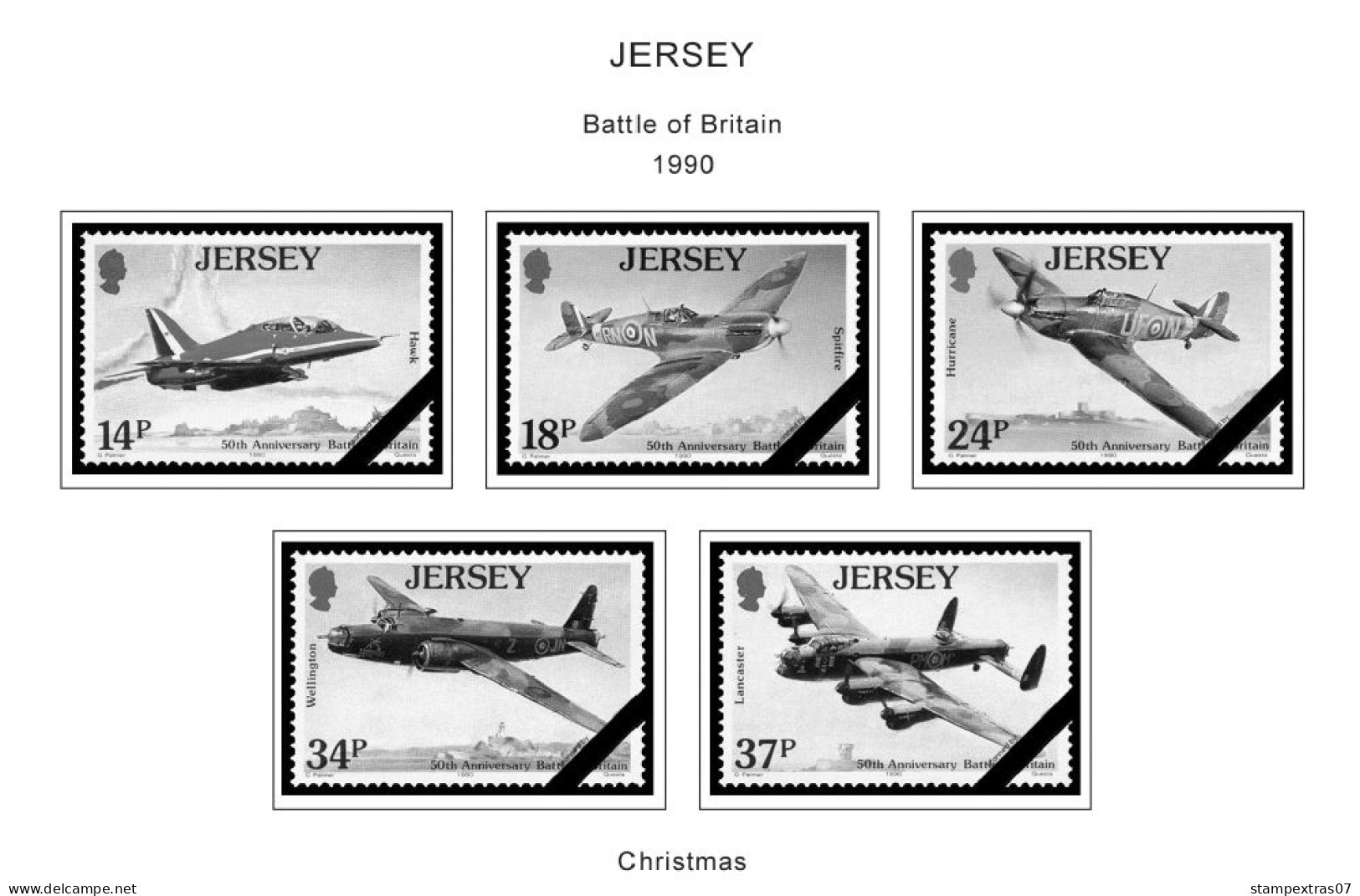 GB JERSEY 1958-2010 + 2011-2020 STAMP ALBUM PAGES (333 b&w illustrated pages)