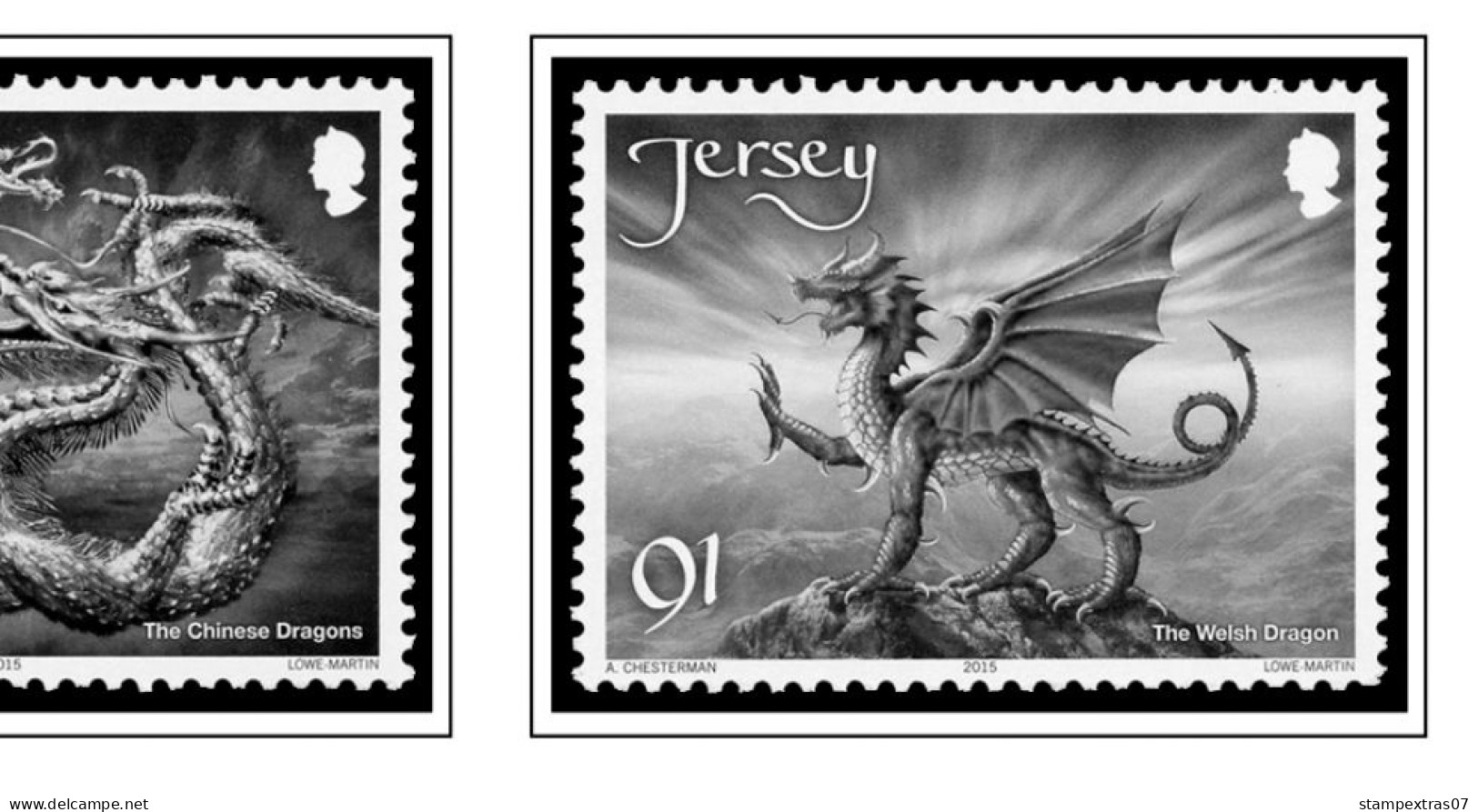 GB JERSEY 1958-2010 + 2011-2020 STAMP ALBUM PAGES (333 b&w illustrated pages)