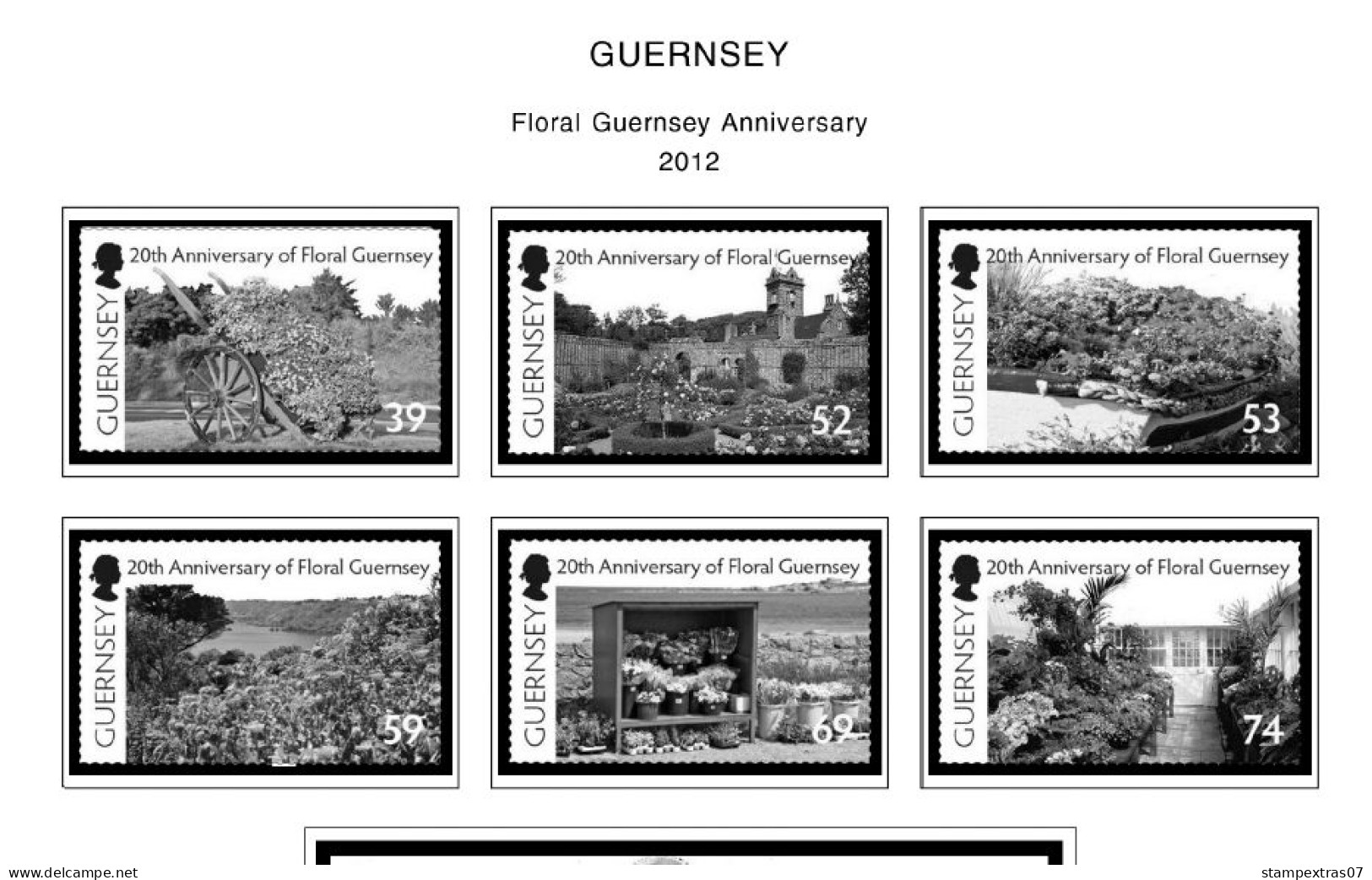 GB GUERNSEY 1958-2010 + 2011- 2020 STAMP ALBUM PAGES (212 b&w illustrated pages)