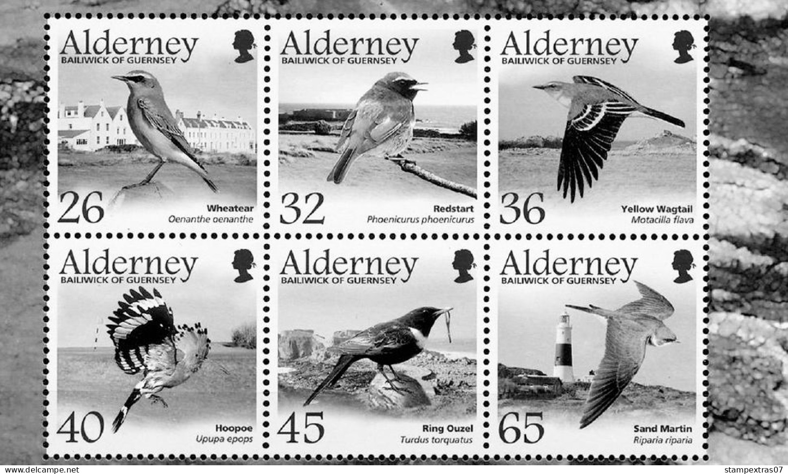 GB ALDERNEY 1983-2010 + 2011-2020 STAMP ALBUM PAGES (89 b&w illustrated pages)