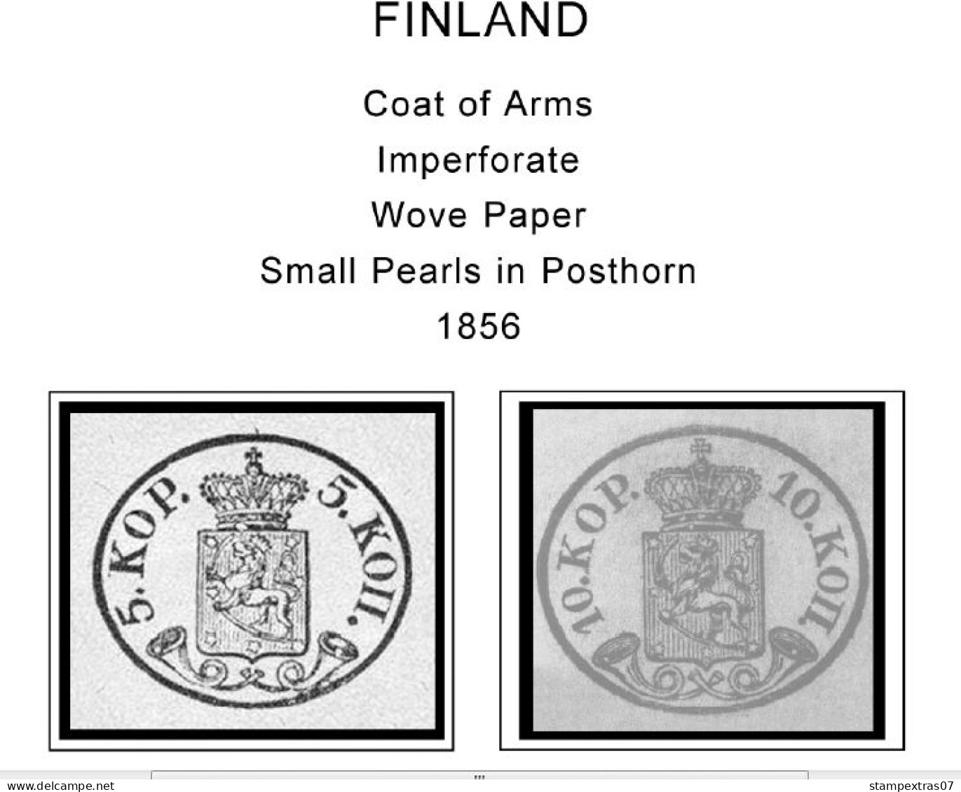 FINLAND 1856-2010 STAMP ALBUM PAGES (218 B&w Illustrated Pages) - English