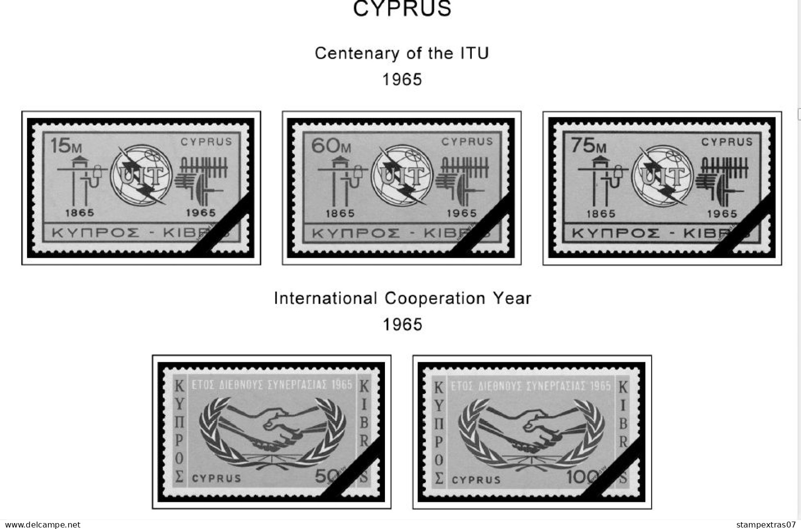 CYPRUS 1880-2010 + 2011-2020 STAMP ALBUM PAGES (177 b&w illustrated pages)