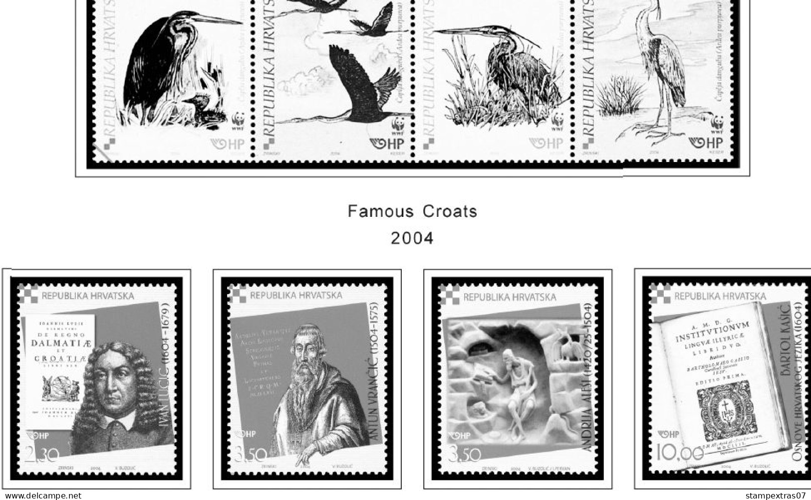 CROATIA 1991-2010 + 2011-2020 STAMP ALBUM PAGES (181 b&w illustrated pages)