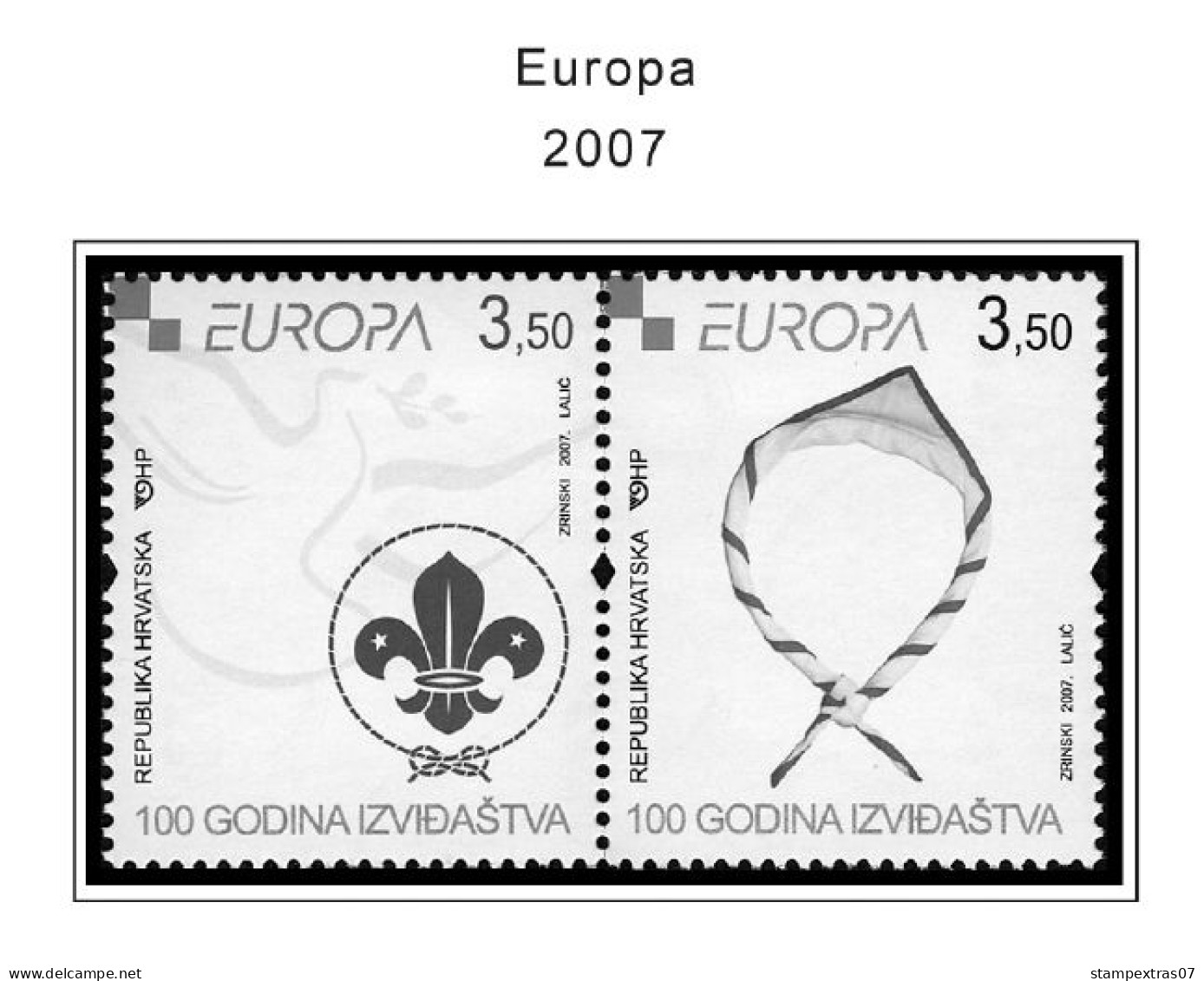 CROATIA 1991-2010 + 2011-2020 STAMP ALBUM PAGES (181 b&w illustrated pages)