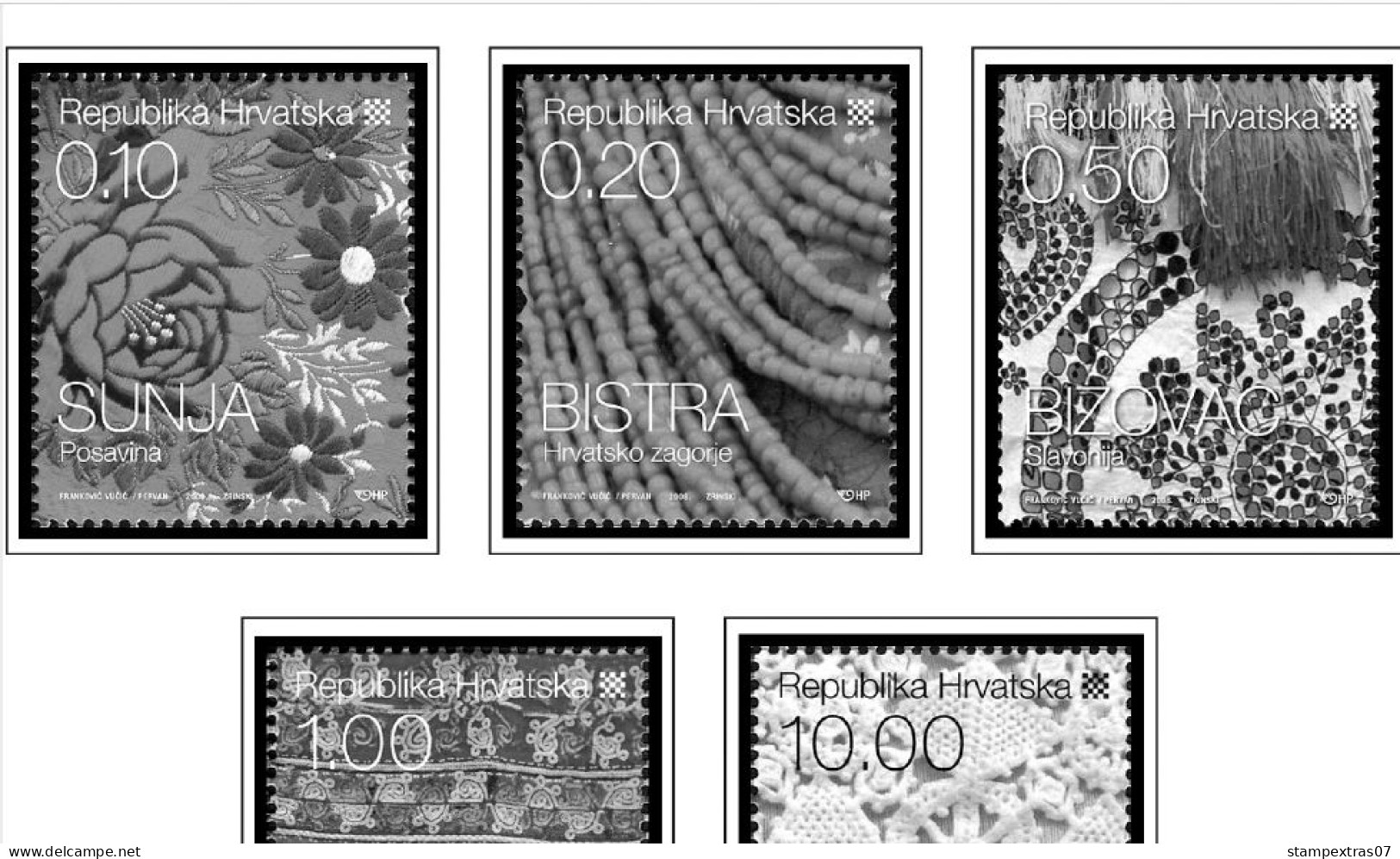 CROATIA 1991-2010 + 2011-2020 STAMP ALBUM PAGES (181 b&w illustrated pages)