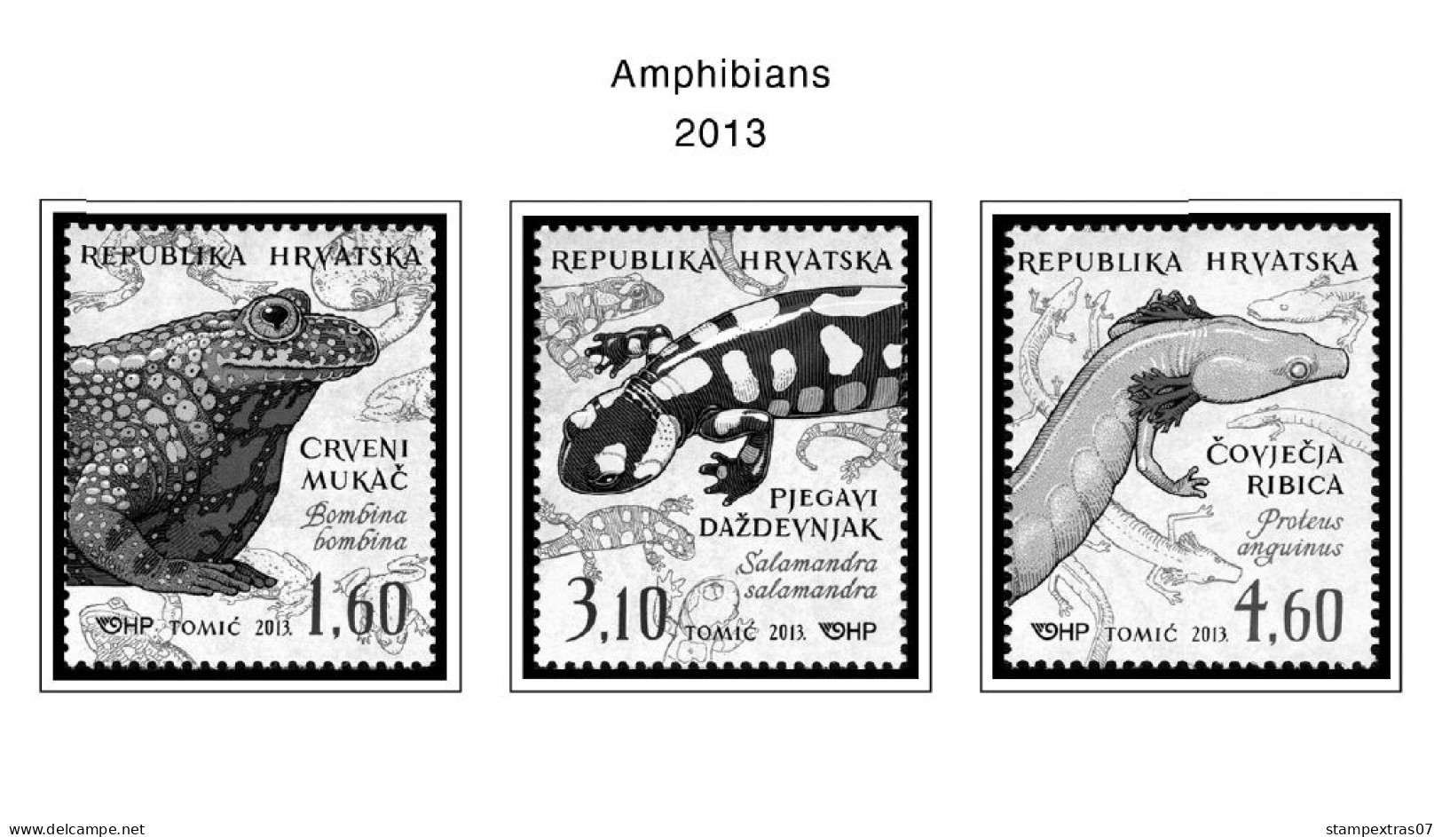 CROATIA 1991-2010 + 2011-2020 STAMP ALBUM PAGES (181 b&w illustrated pages)