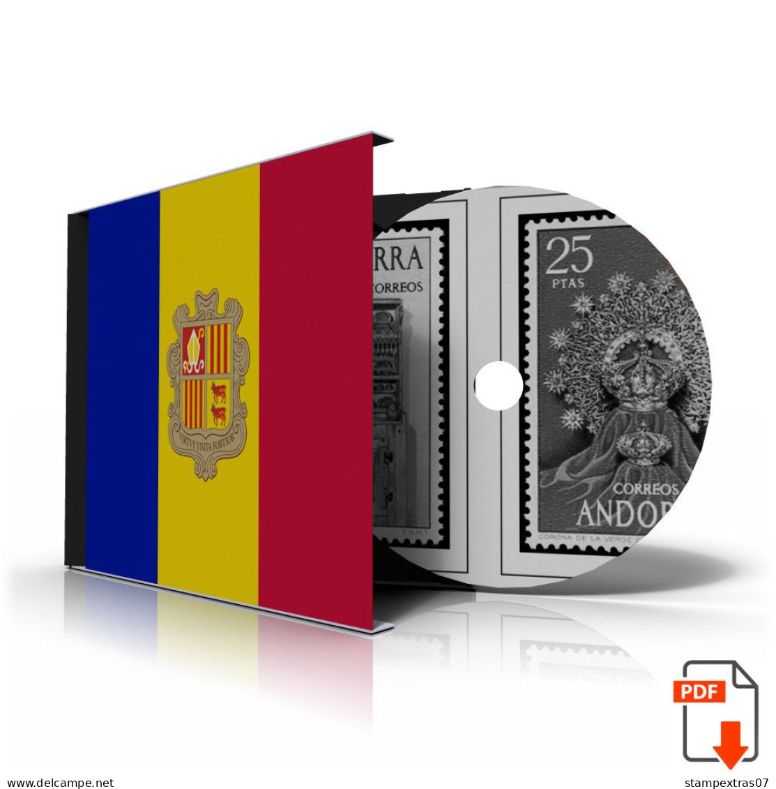 ANDORRA [FR. + SP.] 1875-2020 STAMP ALBUM PAGES (166 B&w Illustrated Pages) - Englisch