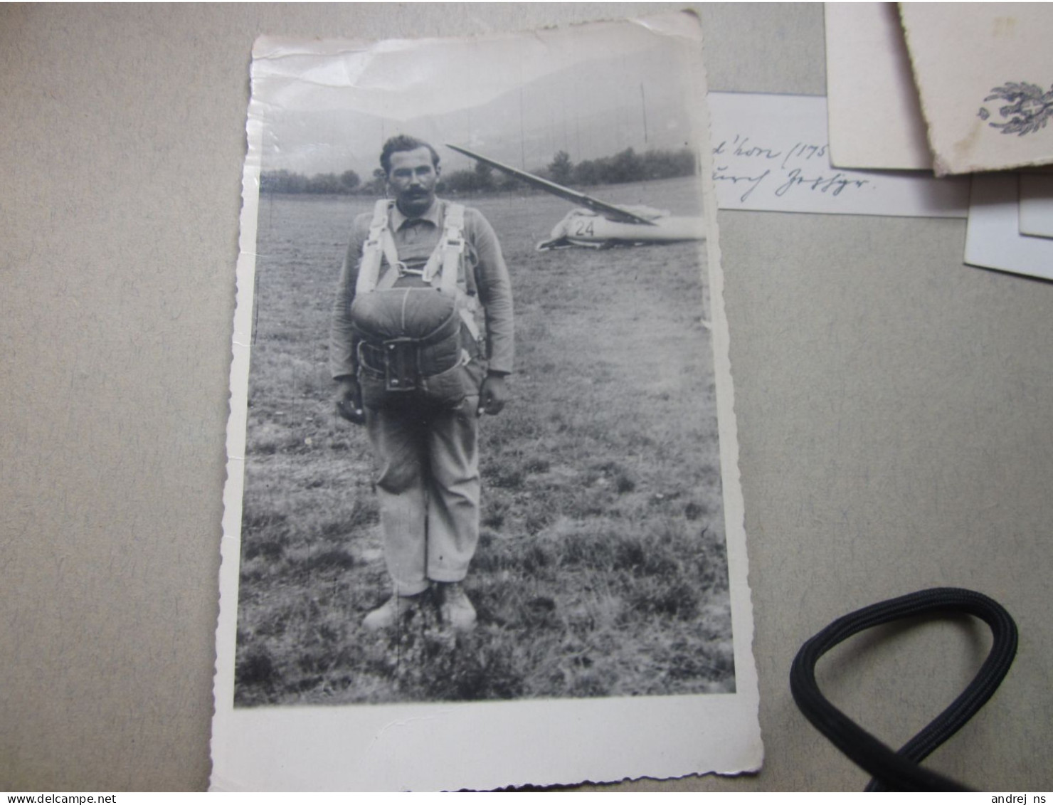 Paratrooper Old Photo Postcards Yugoslavia - Parachutting