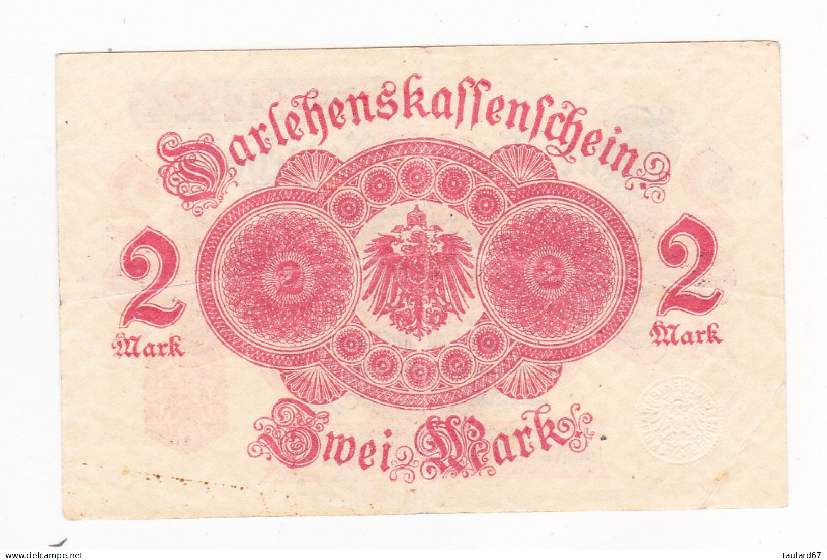 Reichsschuldenverwaltung 2 Mark 1914 Billet De Nécessité - Autres & Non Classés