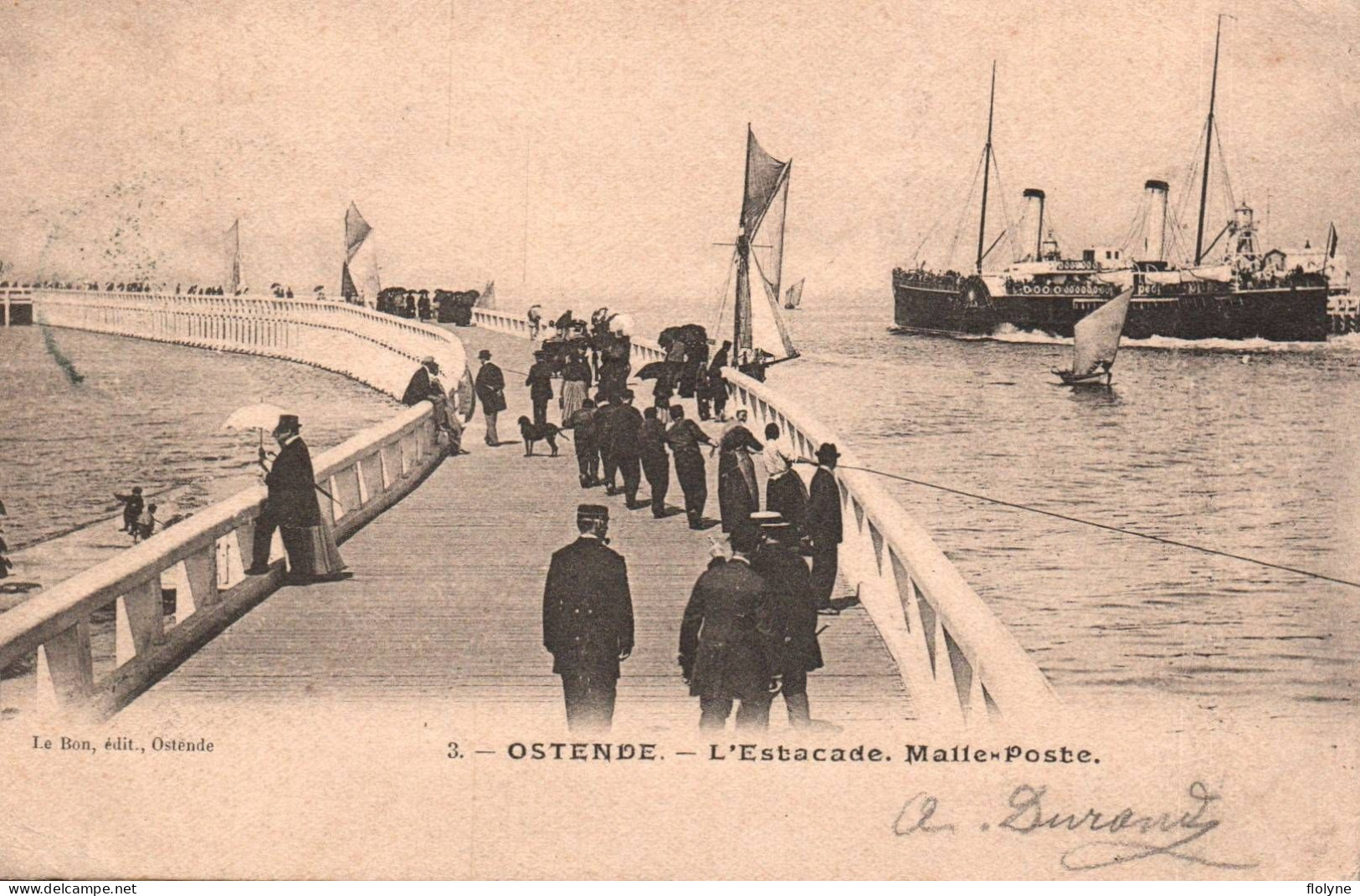 Ostende - Oostende - L'estacade - Bateau Vapeur Malle Poste - Belgique Belgium - Oostende