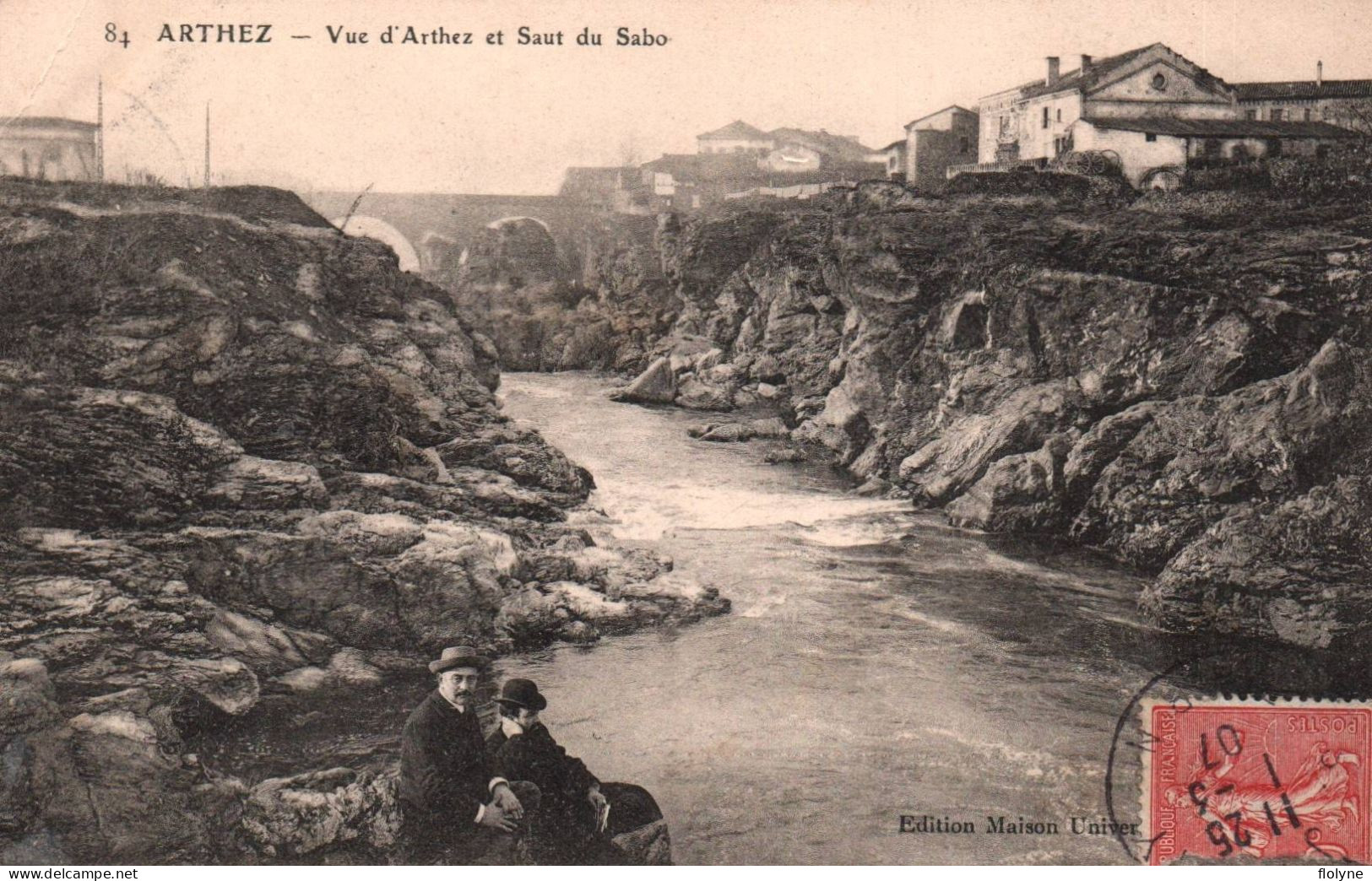 Arthez - Vue D'arthez Et Saut Du Sabo - Villageois - Arthez De Bearn