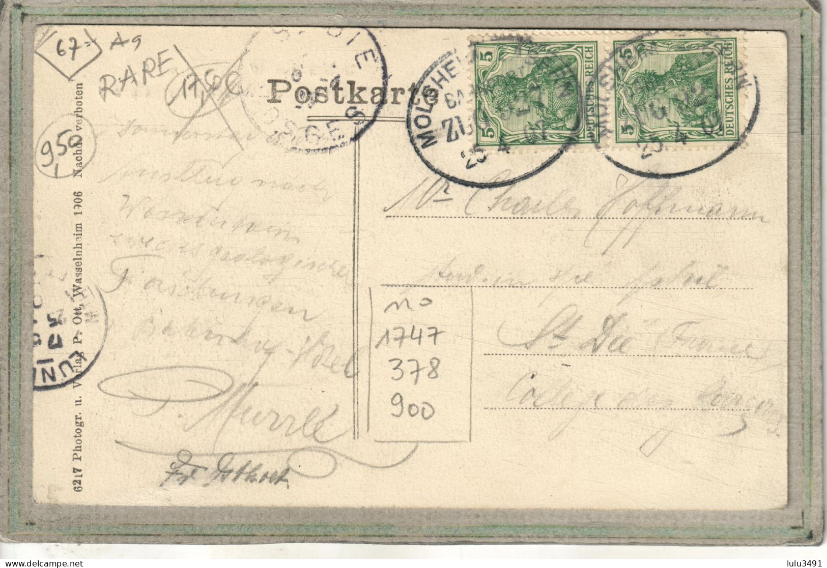 CPA - (67) WASSELONNE - Carte GRUSS - Souvenir - 1907 - Ouvriers Communaux - Wasselonne