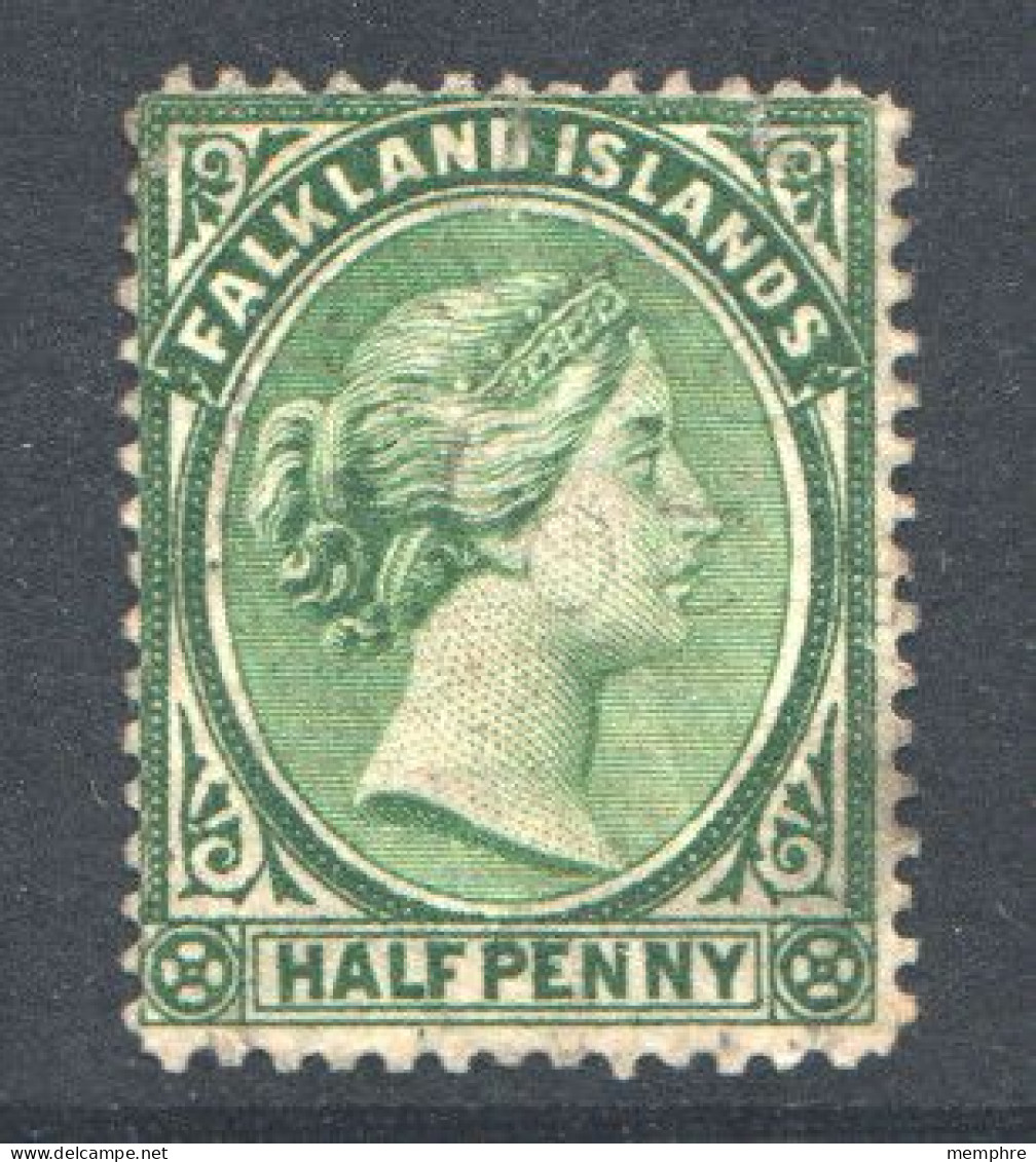 1891  Victoria   &frac12;d.  Green  SG 16  MM - MH - Falklandeilanden