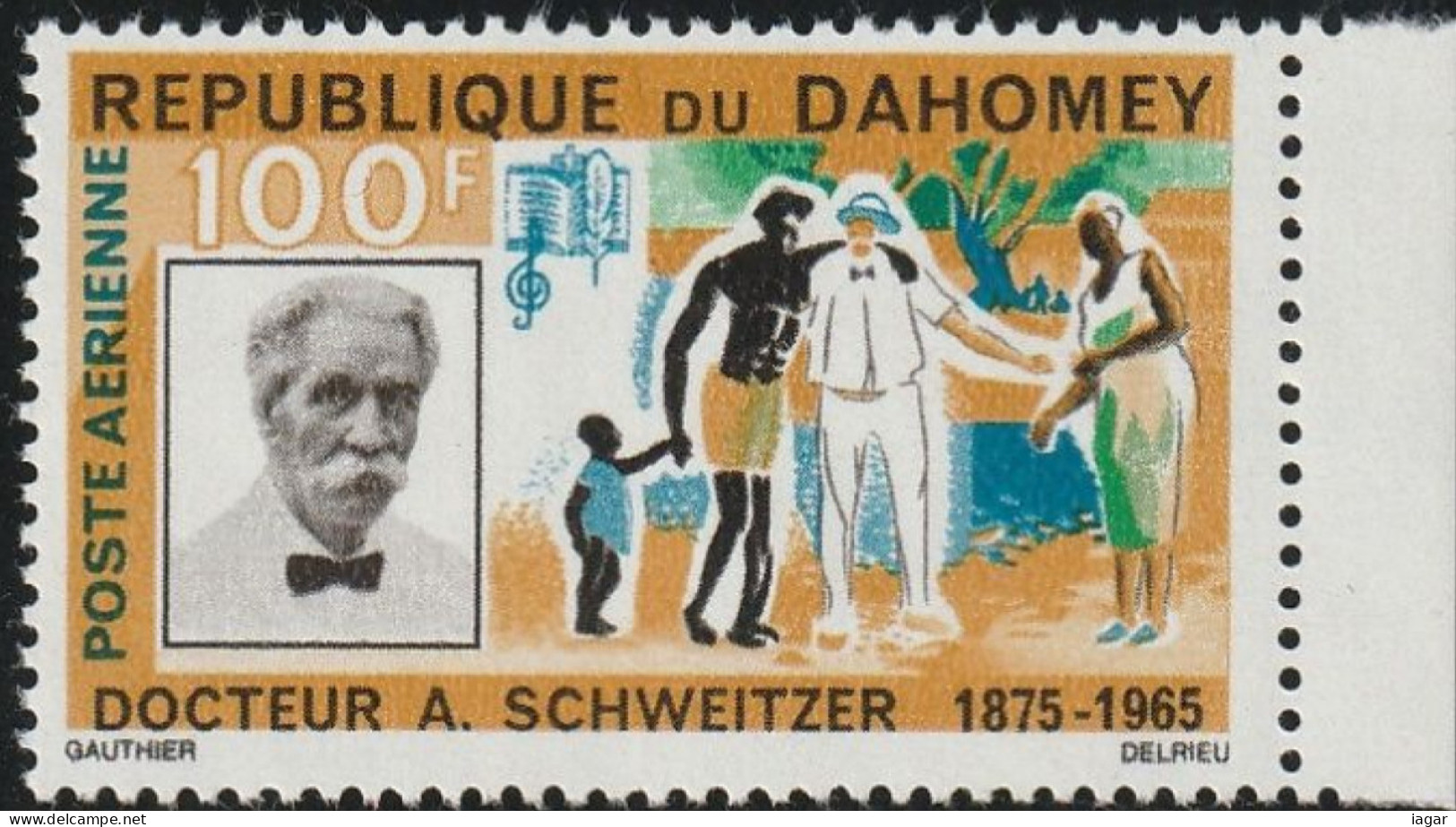 THEMATIC FAMOUS PEOPLE:  ALBERT SCHWEITZER. DOCTOR, THEOLOGIAN AND MUSICOLOGIST. NOBEL PEACE PRIZE   -  DAHOMEY - Albert Schweitzer