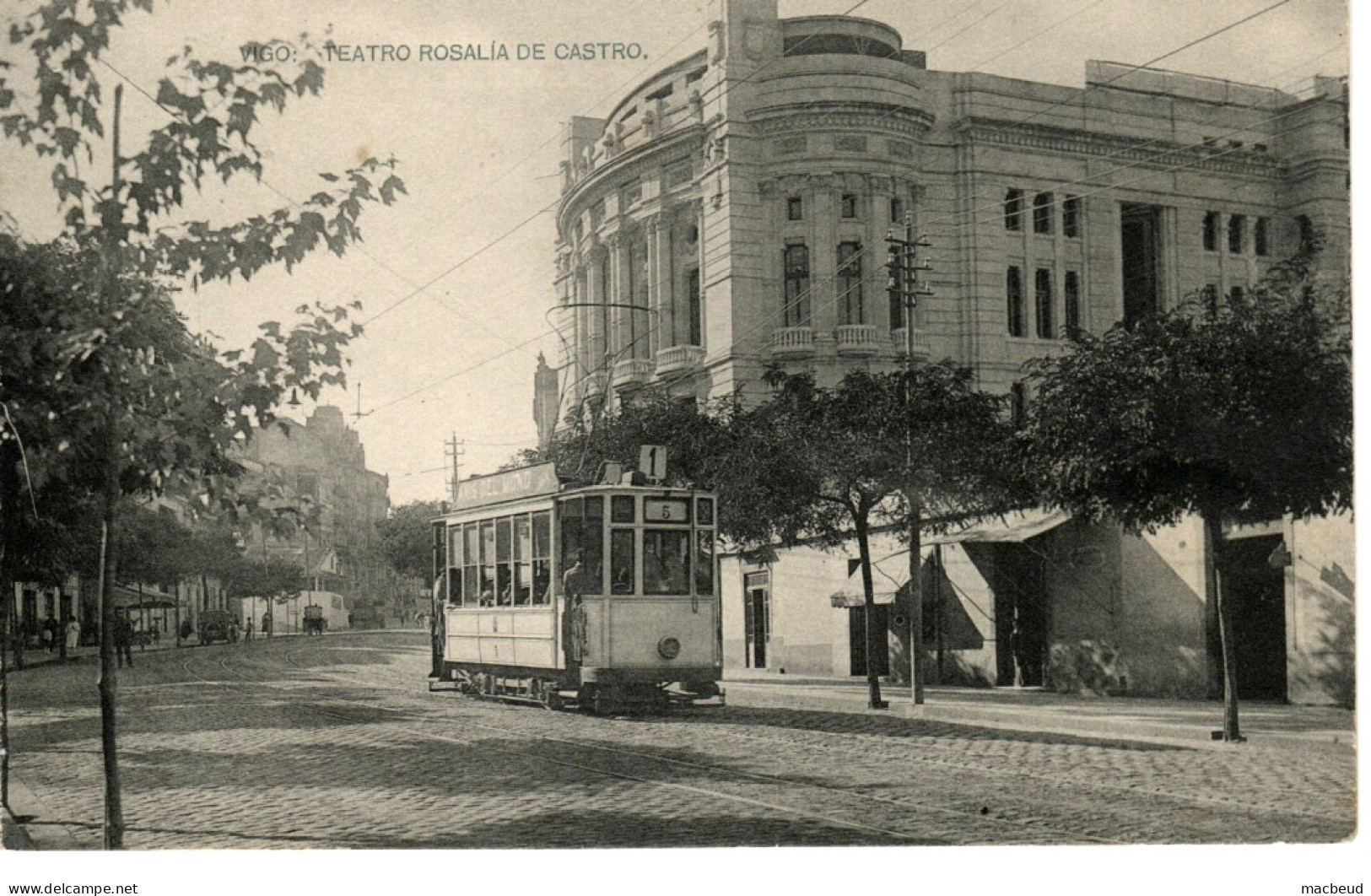 VIGO TEATRO ROSALIA DE CASTRO TRAMWAY Maca4358 - Altri & Non Classificati