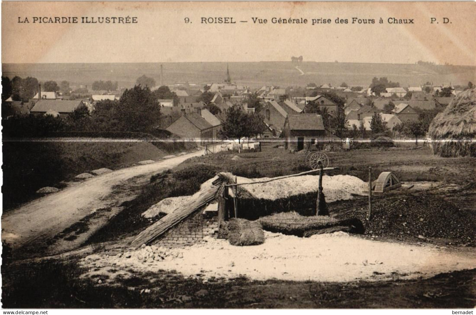 80 . ROISEL . VUE GENERALE PRISE DES FOURS A CHAUX  . ( Carte Précurseur  )  ( Trait Blanc Pas Sur L'original ) - Roisel