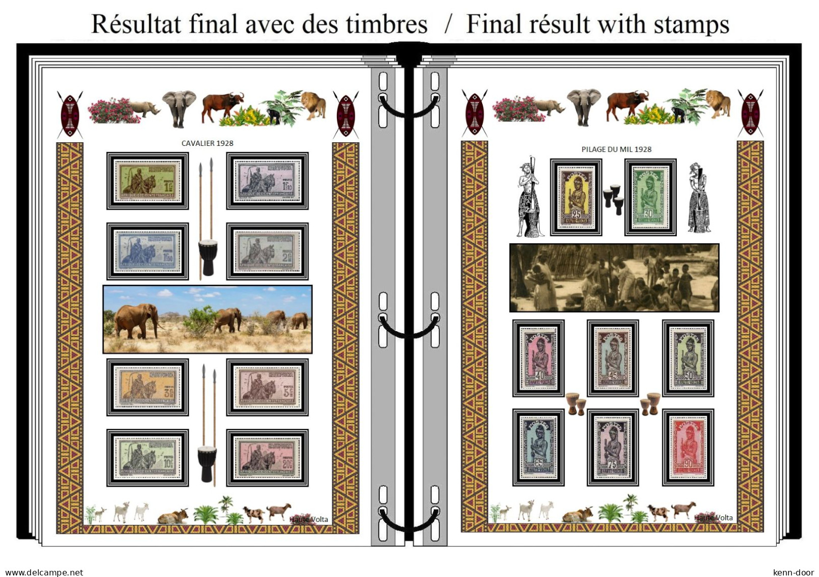 Album de timbres à imprimer   HAUTE VOLTA