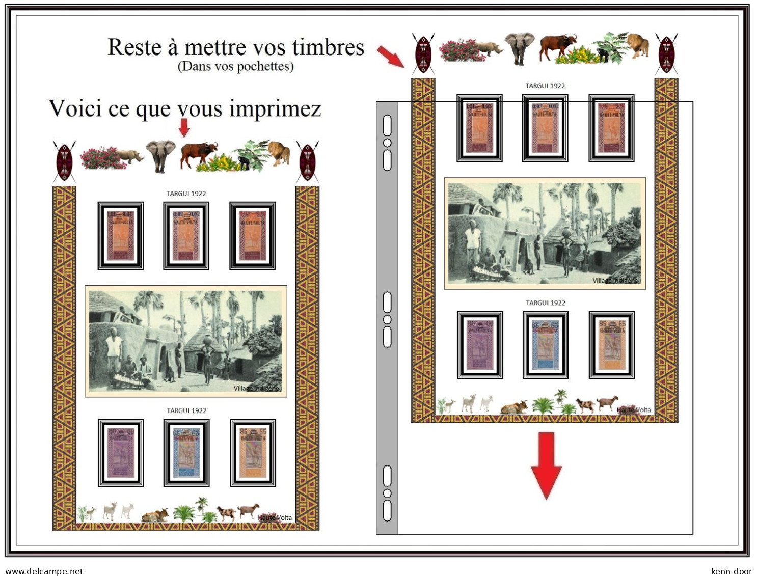 Album de timbres à imprimer   HAUTE VOLTA