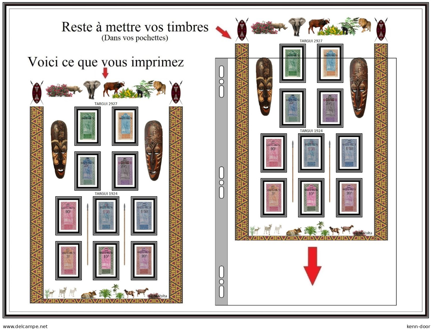 Album de timbres à imprimer   HAUTE VOLTA