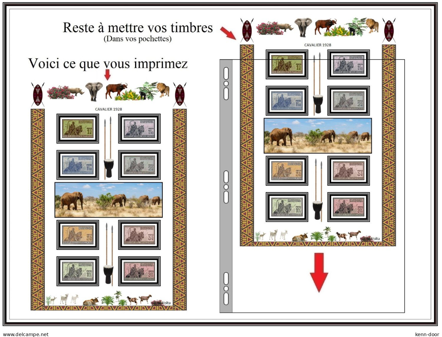 Album de timbres à imprimer   HAUTE VOLTA