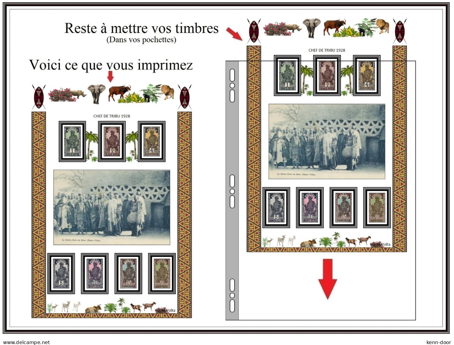 Album de timbres à imprimer   HAUTE VOLTA