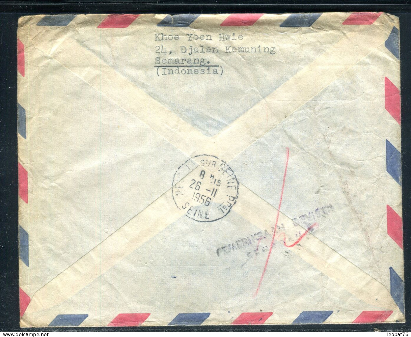 Indonésie - Enveloppe En Recommandé De Semarang Pour La France En 1956 - Référence A 2 - Indonesia