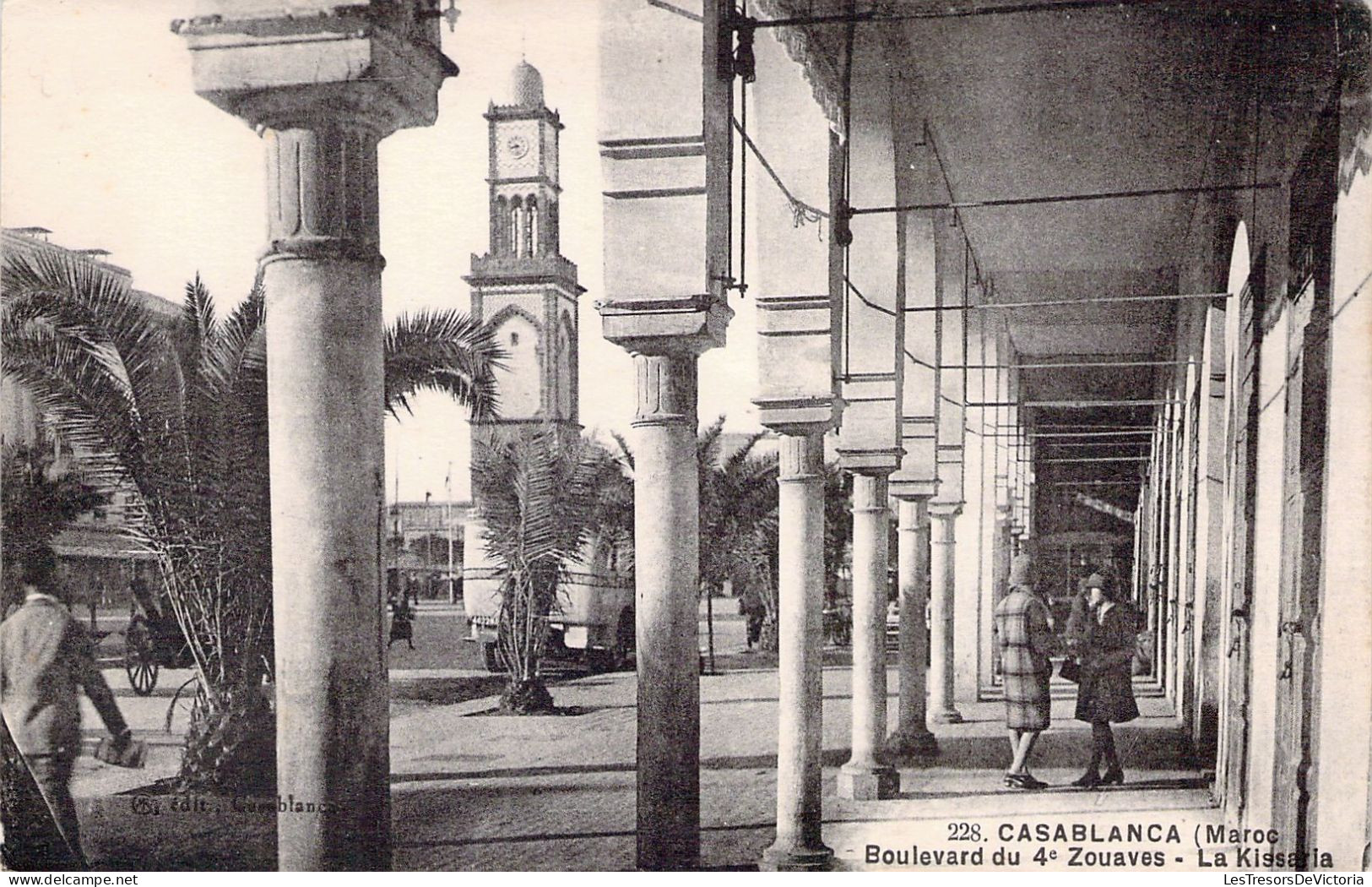 MAROC - Casablanca - Boulevard Du 4è Zouaves - La Kissaria - Carte Postale Ancienne - Casablanca