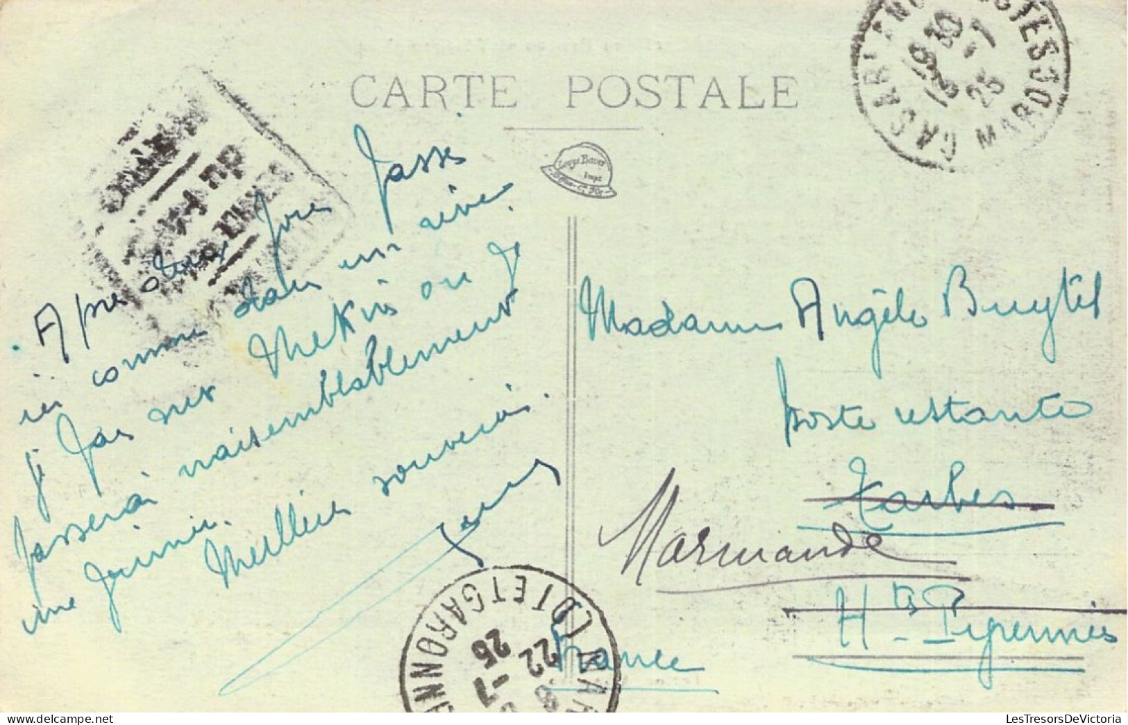 MAROC - Casablanca - Hôtel Des Postes Et Télégraphes - Bertou Alhambra - Carte Postale Ancienne - Casablanca