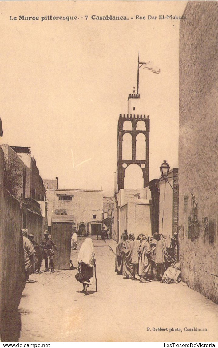 MAROC - Casablanca - Rue Dar El Mokzen - Carte Postale Ancienne - Casablanca