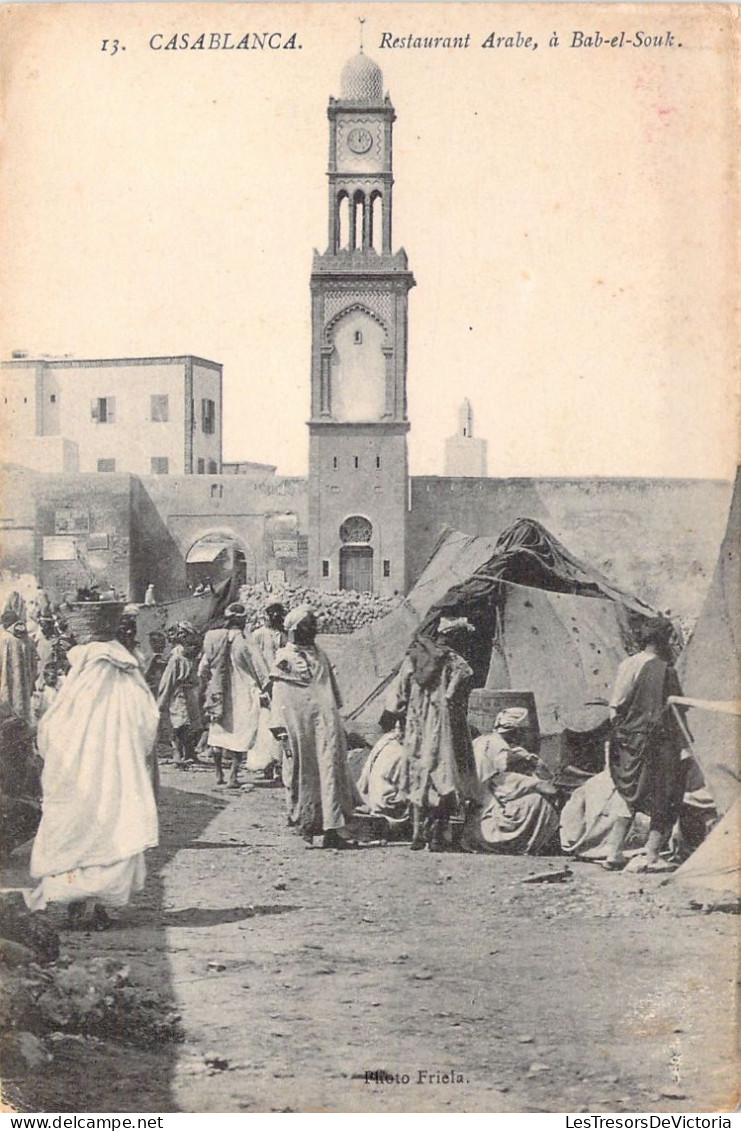 MAROC - Casablanca - Restaurant Arabe à Bab El Souk - Carte Postale Ancienne - Casablanca