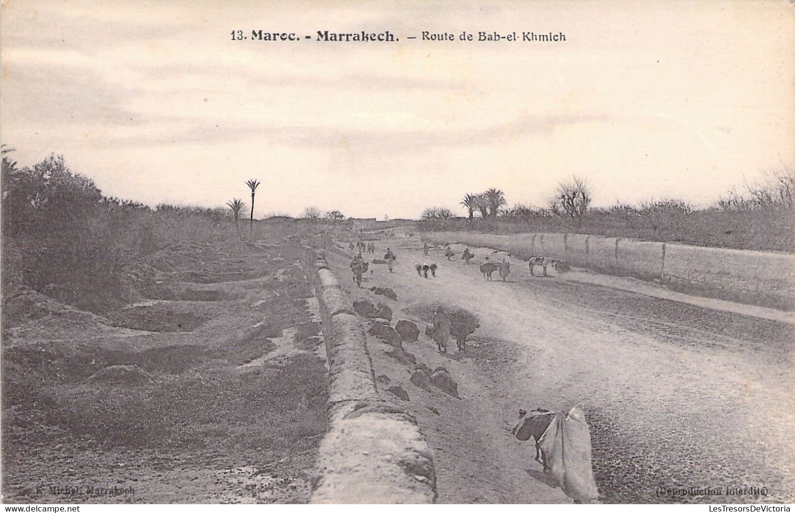 MAROC - MARRAKECH - Route De Bab El Khmich - Carte Postale Ancienne - Marrakech