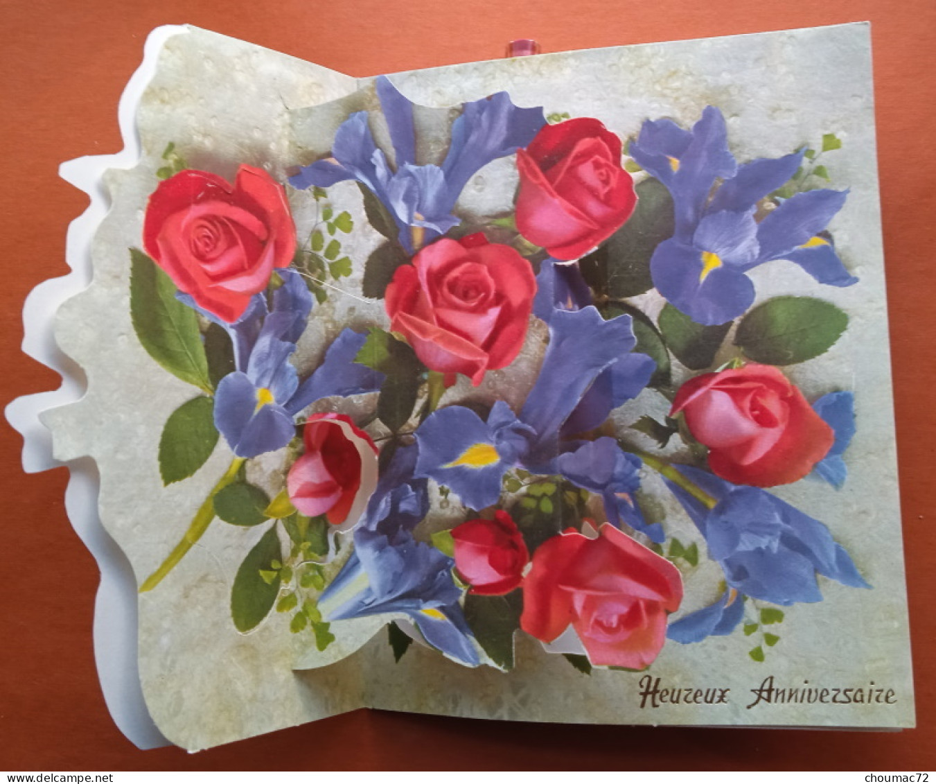 001, Carte à Système Pop-up, Bouquet De Fleurs Roses, Krugger No 403/53 - A Systèmes