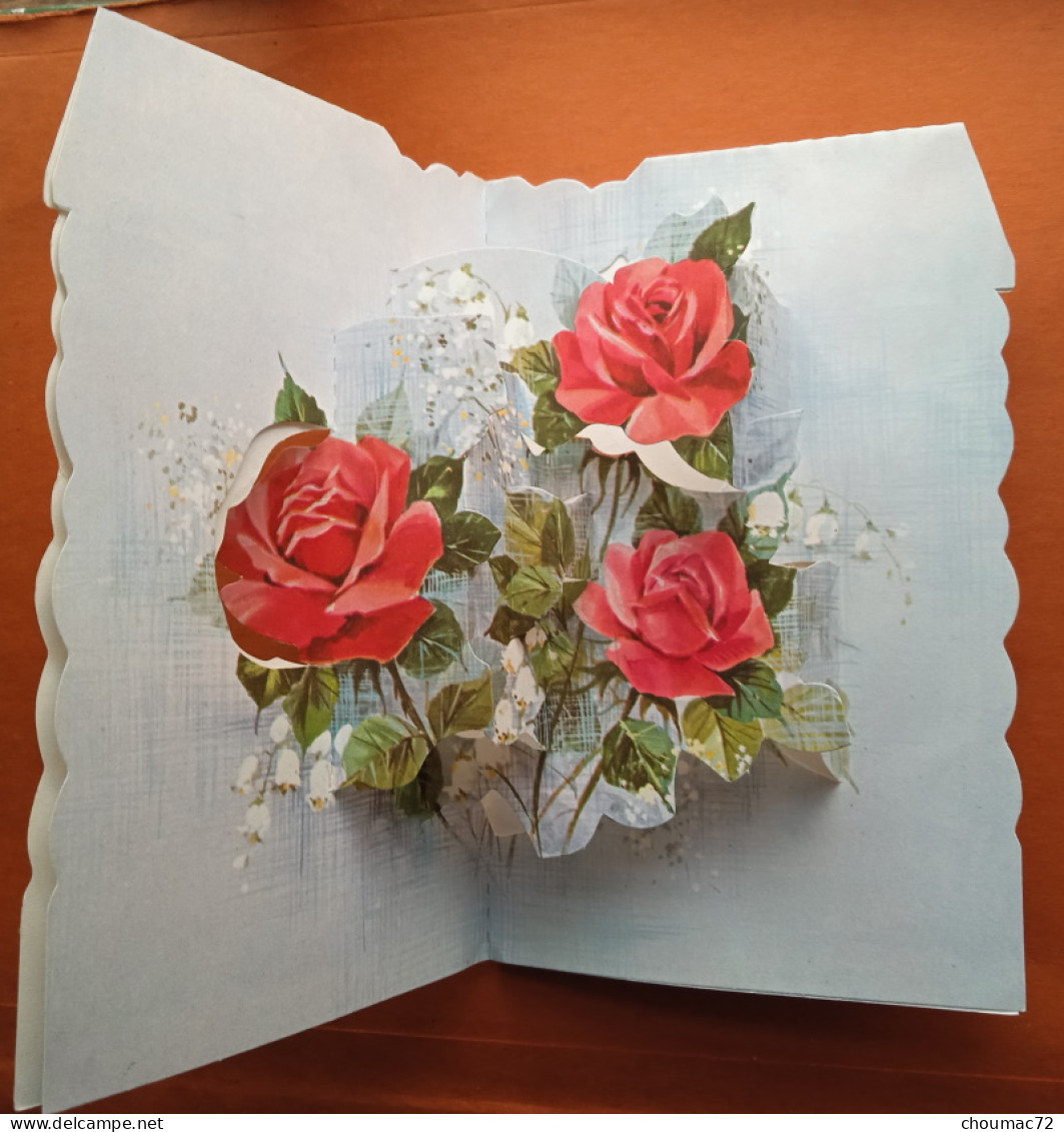 038, Carte à Système Pop-up, Bouquet De Fleurs, Rhodania R/765 - A Systèmes