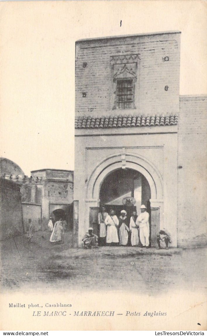 MAROC - MARRAKECH - Postes Anglaises - Carte Postale Ancienne - Marrakesh