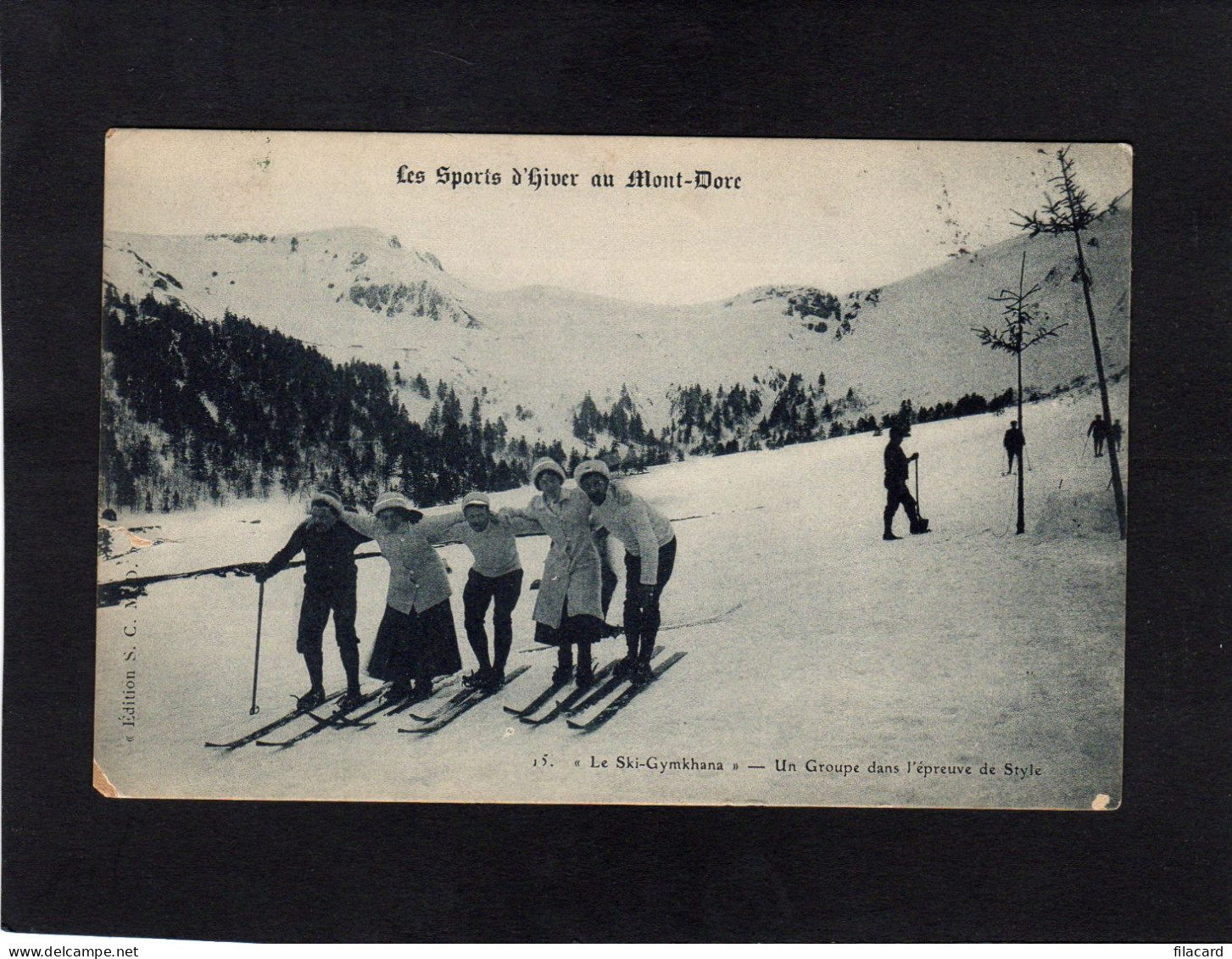 121040       Francia,    Les  Sports  D"hiver  Au  Mont-Dore,  "Le  Ski-Gymkhana",  VG  1910 - Sports D'hiver