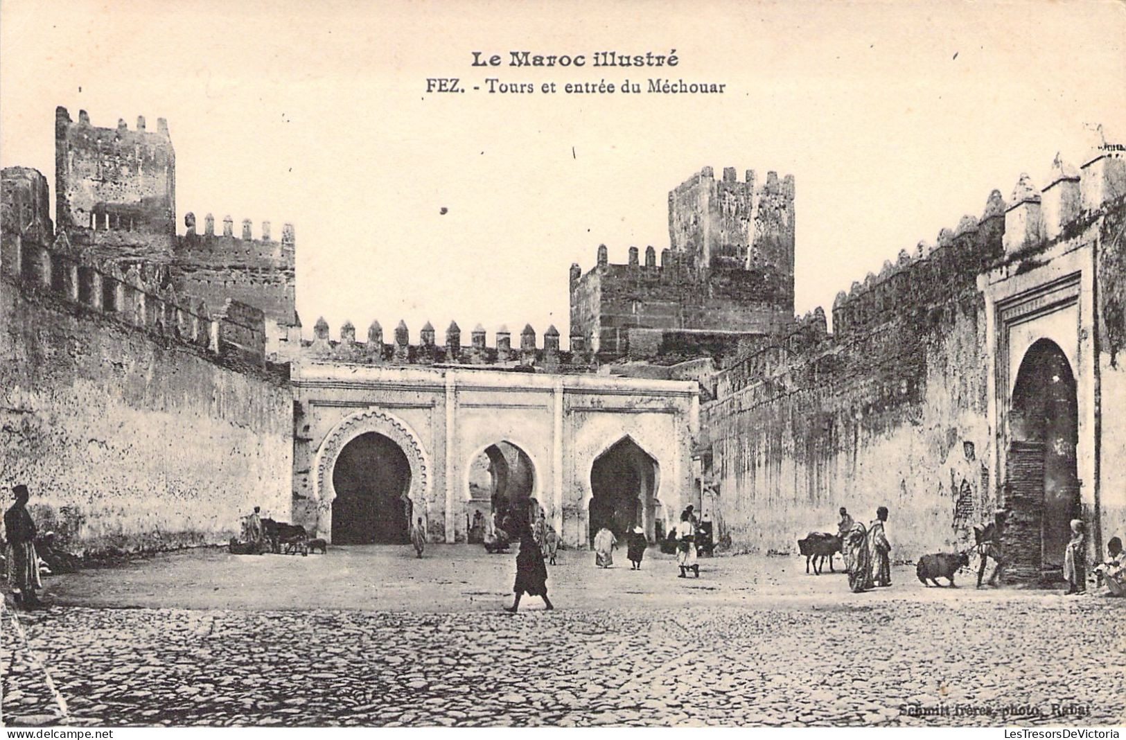 MAROC - FEZ - Tour Et Entrée Du Méchouar - Carte Postale Ancienne - Fez (Fès)