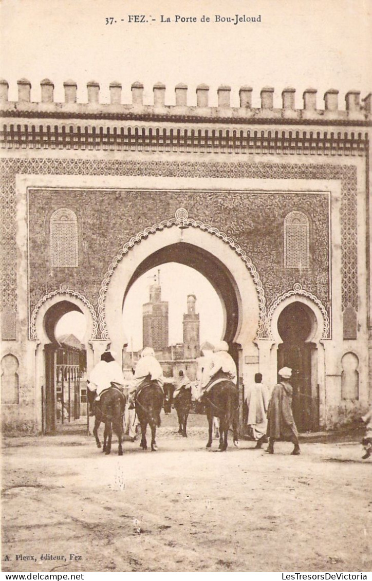 MAROC - FEZ - La Porte De Bou Jeloud - A Pleux éditeur - Carte Postale Ancienne - Fez