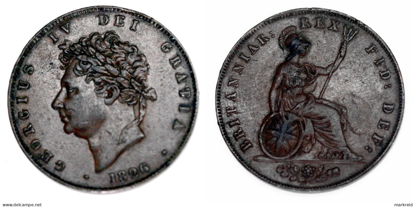 Great Britain, George II, 1826, Halfpenny, Brown AU-Unc - Otros – Europa