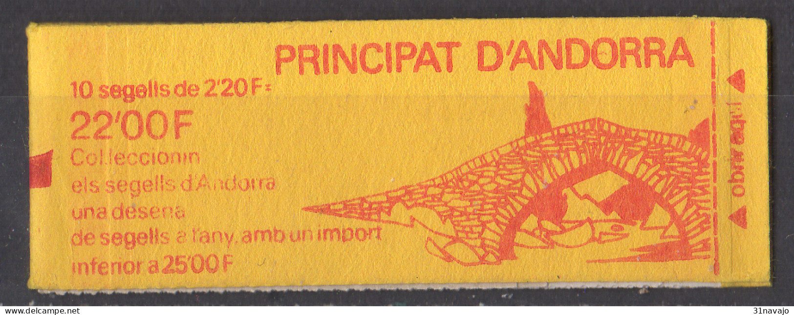 ANDORRE - Série Courante: Blason D'Andorre 1988  (carnet) - Carnets